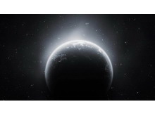 黑白唯美星球PPT背景图片