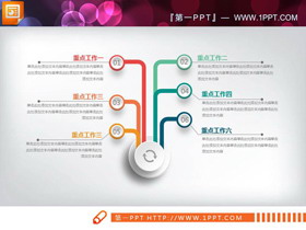 精致彩色微立体工作总结PPT图表大全