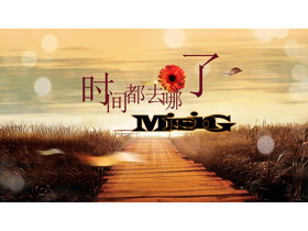 《时间都去哪了》怀旧同学纪念册PPT模板