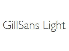 GillSans Light 字体下载