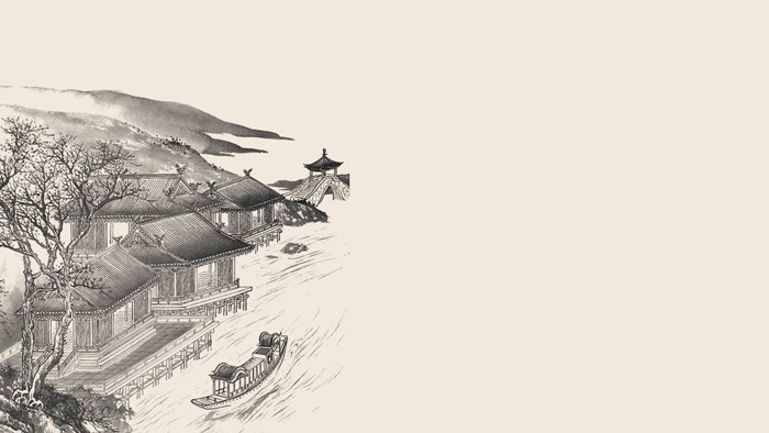 11张古典水墨中国风PPT背景图片免费下载
