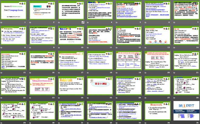《Language in use》Western music PPT课件2
