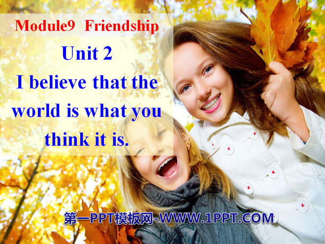 《I believe that the world is what you think it is》Friendship PPT课件3