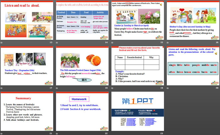 《Let\s celebrate》SectionA PPT
