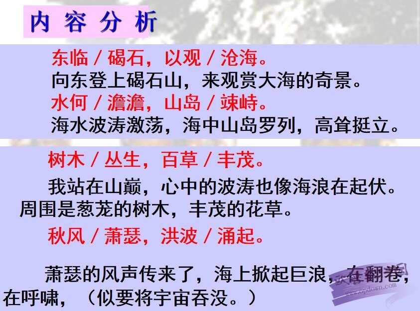观沧海ppt课件