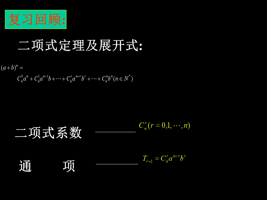 二项式定理ppt